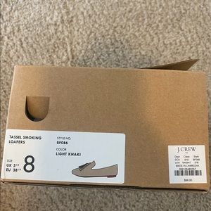 Light Khaki Tassel Loafers Size: 8 New With Box